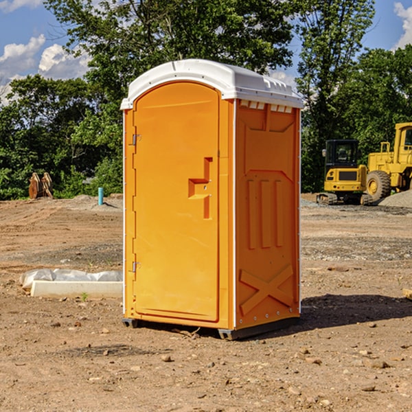 how often are the portable restrooms cleaned and serviced during a rental period in Whitewood Virginia